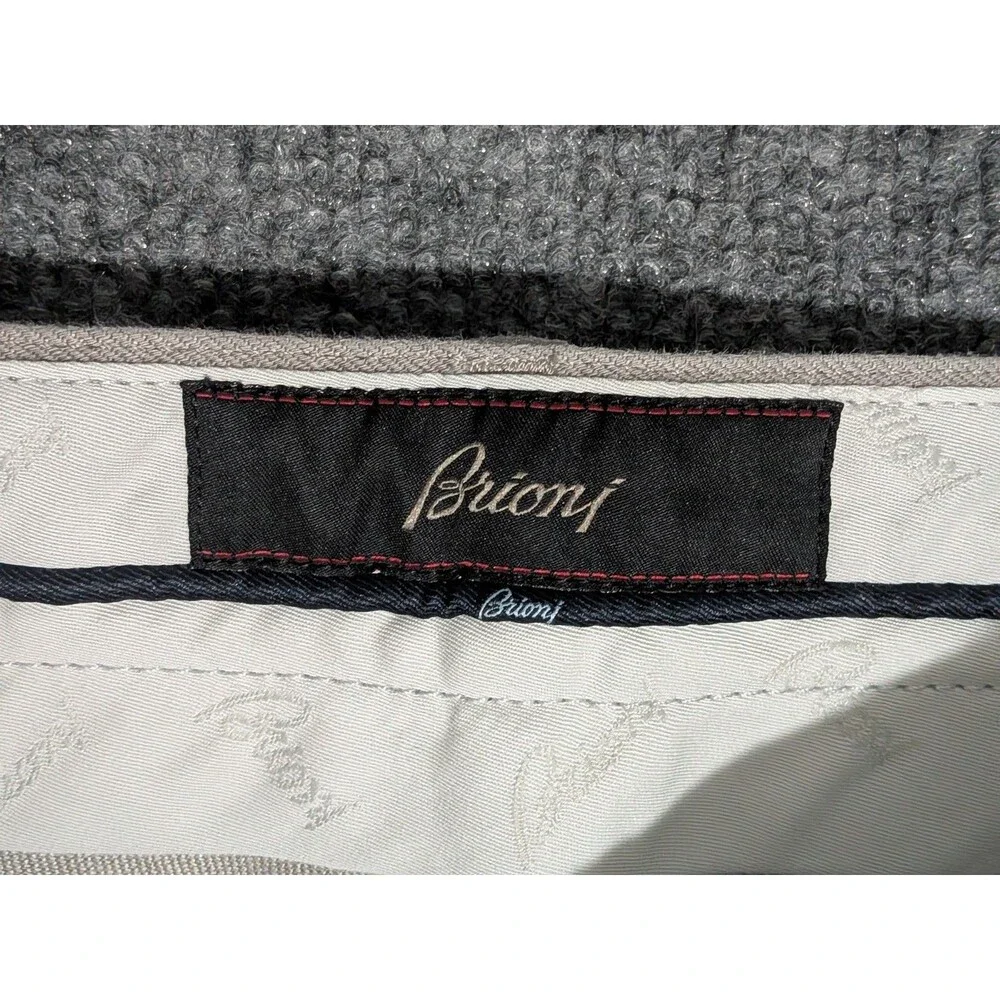 Brioni Stelvio Pants Mens 34 (31x33) Straight Leg Gray